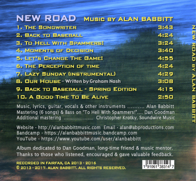 New Road - Back Cover